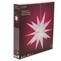 Itens Estrela de Natal LED, branca quente, com temporizador, para uso externo, 60 cm