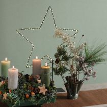 Itens Estrela LED de pé em metal 100 Micro LED branco quente Ø37cm