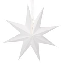 Itens Estrela de LED suspensa com temporizador, branco quente, para uso externo, 38 cm
