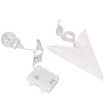 Itens Estrela de LED suspensa com temporizador, branco quente, para uso externo, 38 cm