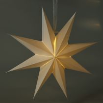 Itens Estrela de LED suspensa com temporizador, branco quente, para uso externo, 38 cm