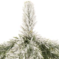 Itens Planta artificial com neve, árvore de Natal LED em saco de juta, funciona a pilhas, para uso interior, 50 cm