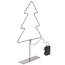 Itens Árvore de Natal LED, alimentada por bateria, decoração de mesa para interiores, 47 cm