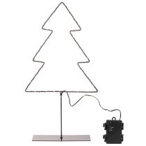 Itens Árvore de Natal LED, alimentada por bateria, decoração de mesa para interiores, 47 cm