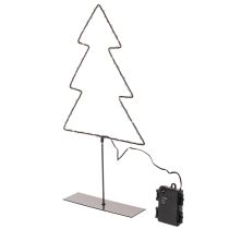 Itens Árvore de Natal LED, alimentada por bateria, decoração de mesa para interiores, 47 cm