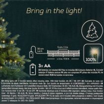 Itens Guirlanda natalina de enfeites com 60 LEDs e temporizador, para uso externo, 3m
