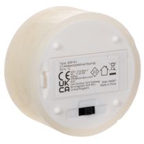 Itens Vela de LED, branco quente, efeito de cintilação e temporizador, cera verdadeira, funciona a bateria, 7 cm, 2 unidades