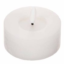 Itens Vela LED XL Tealight Branca de Cera Real com Temporizador, Luz Branca Quente, 6cm, 2 unidades