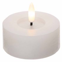 Itens Vela LED XL Tealight Branca de Cera Real com Temporizador, Luz Branca Quente, 6cm, 2 unidades
