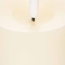 Itens Vela pilar de LED feita de cera verdadeira na cor branca com função de temporizador, branco quente, 15 cm