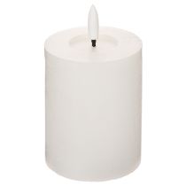 Itens Vela de pilar LED, com efeito de chama tremulante e temporizador, Ø7cm, 12cm