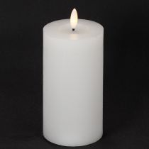 Itens Vela de pilar LED, com efeito de chama tremulante e temporizador, Ø7cm, 16cm