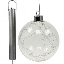 Bolas de Natal LED luzes de fada de vidro estrelas Ø10cm 2uds