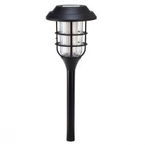 Itens Tocha LED Tocha solar de jardim preta branca quente H42cm