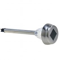 Itens Luzes solares de jardim LED com temporizador, branco quente, 35 cm de altura, conjunto de 4 peças.