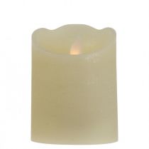 Vela LED vela pilar de cera branco quente Ø7.5cm A10cm