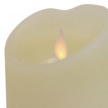 Vela LED vela pilar de cera branco quente Ø7.5cm A10cm
