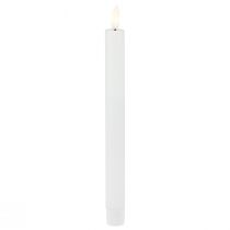 Velas LED com temporizador velas de cera real branca 25 cm 2 unidades