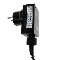 Itens Cordão de luzes LED, 144 peças, preto, branco quente, para uso externo, 1,2 m