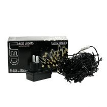 Itens Cadeia de luz de arroz LED 180s 13,5 m preto/branco quente