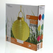 Itens Lampion LED com solar 20cm rosa