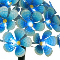 LED crisântemo, decoração luminosa para o jardim, decoração em metal azul L55cm Ø15cm