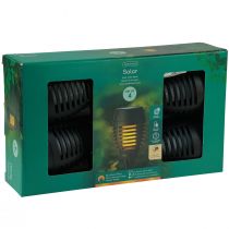 Itens Tochas solares LED com efeito de chama de jardim varanda H38cm 4 unidades