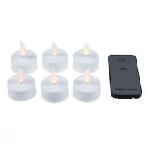 Itens Luzes LED para chá velas para chá com controle remoto Ø3,5cm 6 un