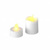 Itens Luz de chá LED velas de efeito de chama branca quente conjunto de 16 baterias variadas 32