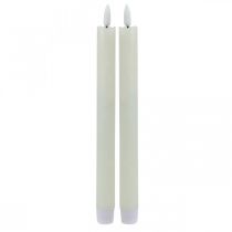 Vela LED velas de cera creme para bateria Ø2cm 24cm 2uds