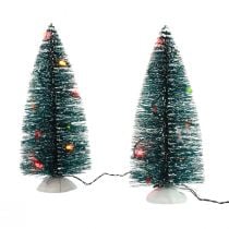 Mini árvore de Natal LED artificial para bateria 16cm 2 unidades