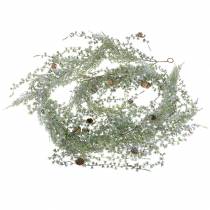 Grinalda de lariço verde / gelado com cones 180cm
