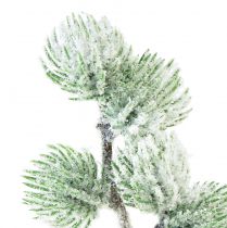 Itens Ramo de larício artificial ramo decorativo verde coberto de neve C25cm