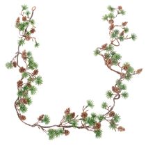 Itens Guirlanda artificial de lariço com pinhas e ramos em forma de agulha, 120 cm