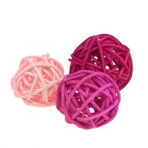 Itens Variedade Lataball 3cm rosa / rosa / lilás 72 unidades