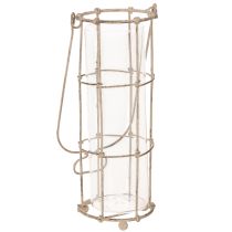 Itens Conjunto de 3 lanternas de jardim em metal, estilo candeeiro de vento, Ø8,5cm A23/18,5/14,5cm.