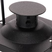 Itens Lanterna preta com alça para vela pequena, 16 cm, 2 peças