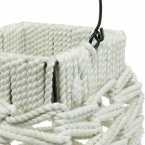 Itens Lanterna suspensa, decoração de verão, lanterna, macramé Alt.35,5cm L19cm