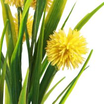 Flores artificiais bola flor allium cebola ornamental amarelo artificial 45cm