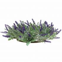 Itens Grinalda de lavanda flocada Ø25cm
