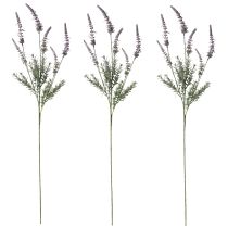 Itens Decoração de lavanda com flores flor artificial em haste longa 82 cm 3 unidades