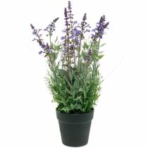 Itens Lavanda de decoração de flores em um vaso de plantas artificiais