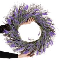 Itens Guirlanda de lavanda para a primavera, decoração de porta, item decorativo para a entrada, 60 cm