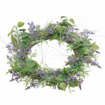 Itens Coroa de lavanda mediterrânea Ø50cm, coroa de flores artificiais com lavanda e alecrim
