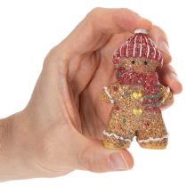 Itens Boneco de gengibre artificial decorativo, 8 cm, 3 peças