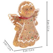 Itens Boneco de gengibre artificial decorativo, 8 cm, 3 peças