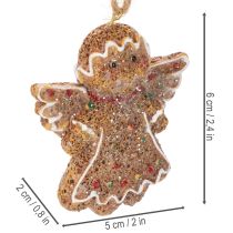 Itens Enfeites decorativos para pendurar, figuras artificiais de biscoito de gengibre, 7 cm, 3 peças.