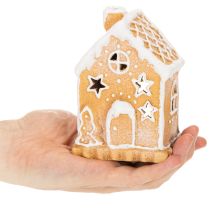 Itens Suporte para vela em formato de casinha de gengibre, para decoração e para uso em pé, 13 cm