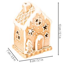 Itens Suporte para vela em formato de casinha de gengibre, para decoração e para uso em pé, 13 cm