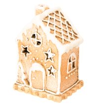 Itens Suporte para vela em formato de casinha de gengibre, para decoração e para uso em pé, 13 cm